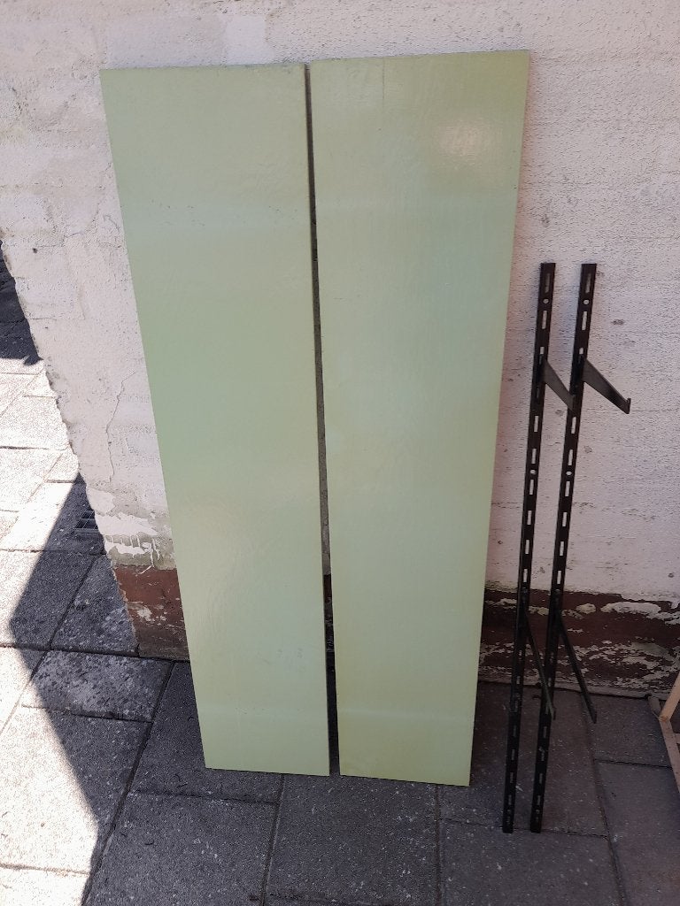 Wandplanken met f systeem rail, Ophalen, Gebruikt