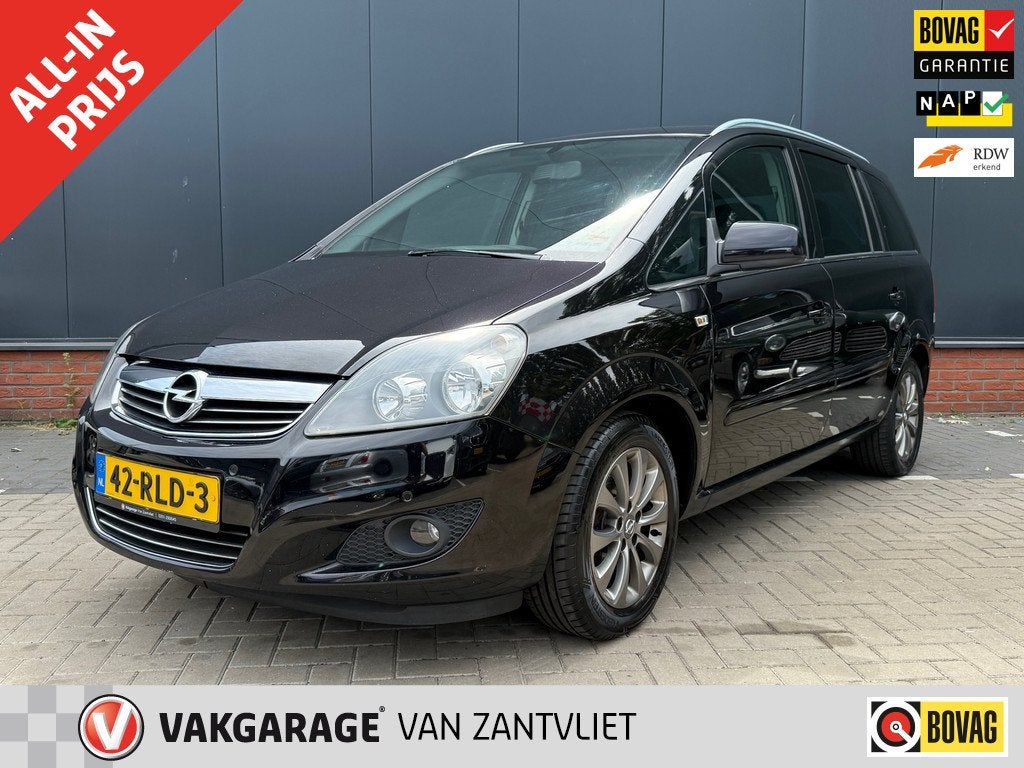 Opel Zafira 1.8 Edition (Eerste eigenaar|12 mnd BOVAG-garant, Auto's, Opel, Stof, Gebruikt, Zwart, 4 cilinders