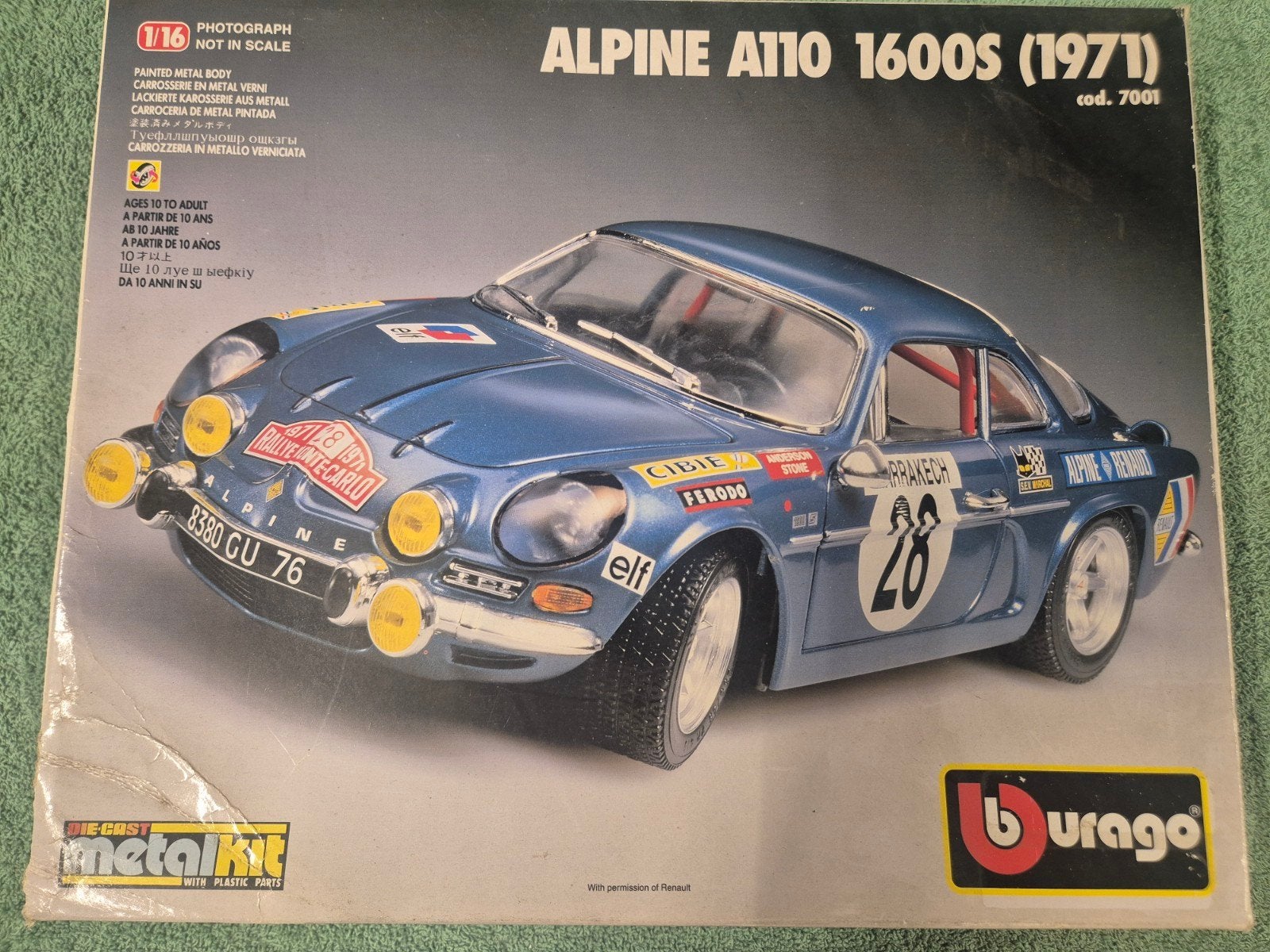 renault Alpine 110 1600 s 1971 Burago, Ophalen, Nieuw, Groter dan 1:32, Auto
