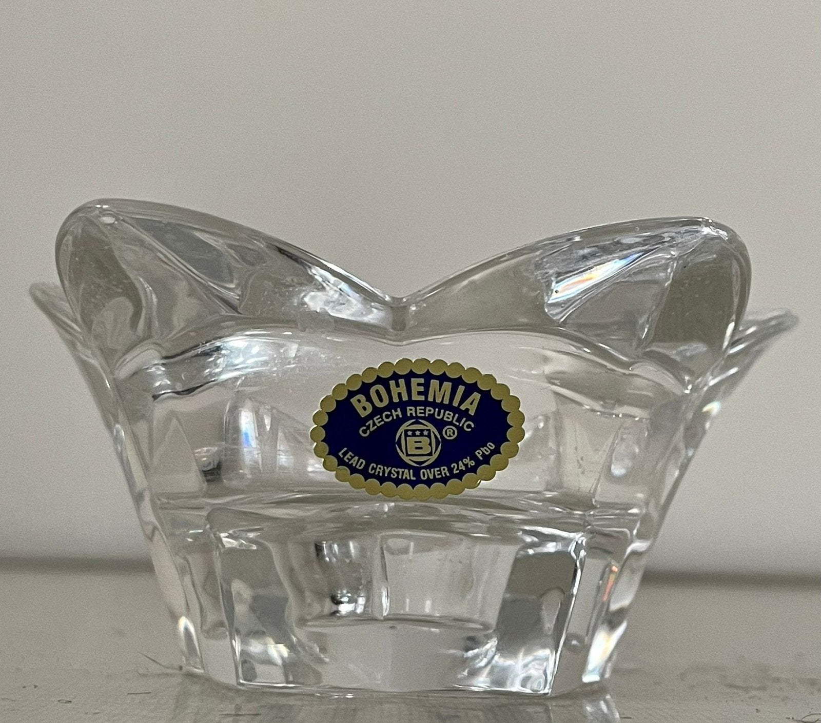 Bohemia Crystal /Kristal Tsjechië /Porte-bougie cristal, Ophalen of Verzenden