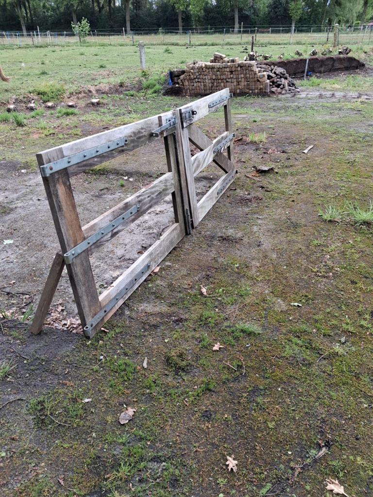 Hardhouten tuinhek te koop., Tuin en Terras, Tuinhekken en Hekwerk, Ophalen of Verzenden, Hout, Tuinhek