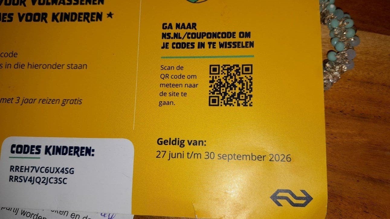 Railrunner kaartje !GRATIS! alleen vandaag nog geldig, Tickets en Kaartjes, Eén persoon, Trein, Algemeen kaartje