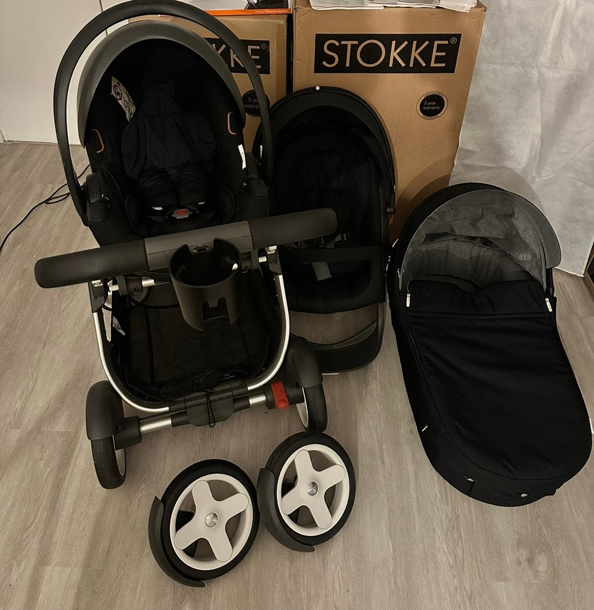 Stokke Crusi kinderwagen compleet met extra’s, Gebruikt, Met autostoeltje, Combiwagen, Ophalen