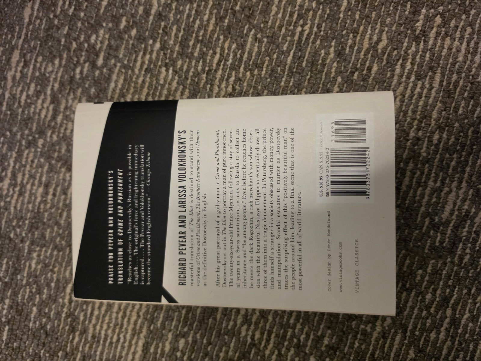 De Idioot - Dostojevski (Engelse vertaling), Ophalen of Verzenden, Zo goed als nieuw, Fyodor Dostoevsky, Wereld overig