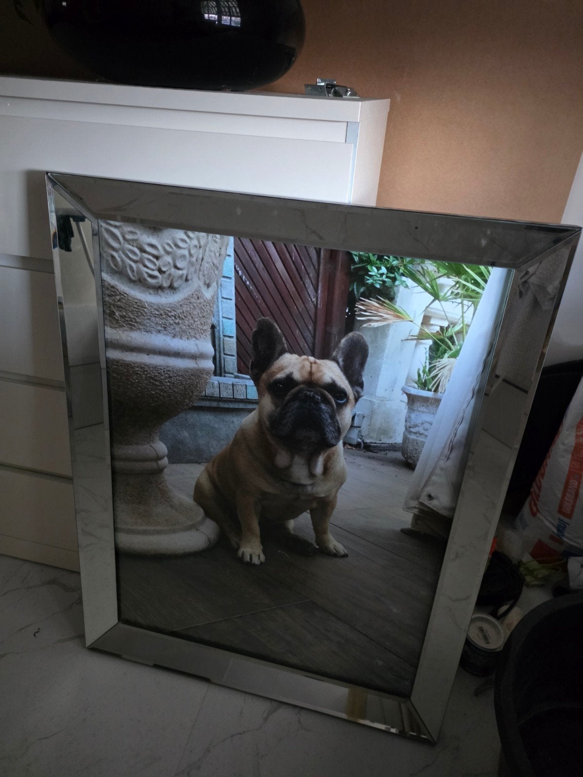 Fotolijst spiegel 90 x 70, Minder dan 50 cm, Ophalen of Verzenden, Zo goed als nieuw, Minder dan 100 cm