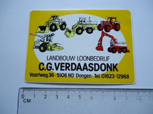 sticker oud Dongen traktor volvo bm landbouw Verwaasdonk, Verzenden, Zo goed als nieuw, Bedrijf of Vereniging