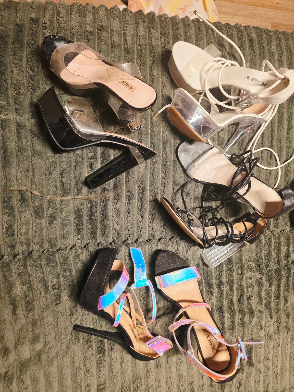 4x High Heels Set - Maat 39 en 1 van 40, Kleding | Dames, Schoenen, Ophalen of Verzenden, Gedragen, Zwart, Schoenen met hoge hakken