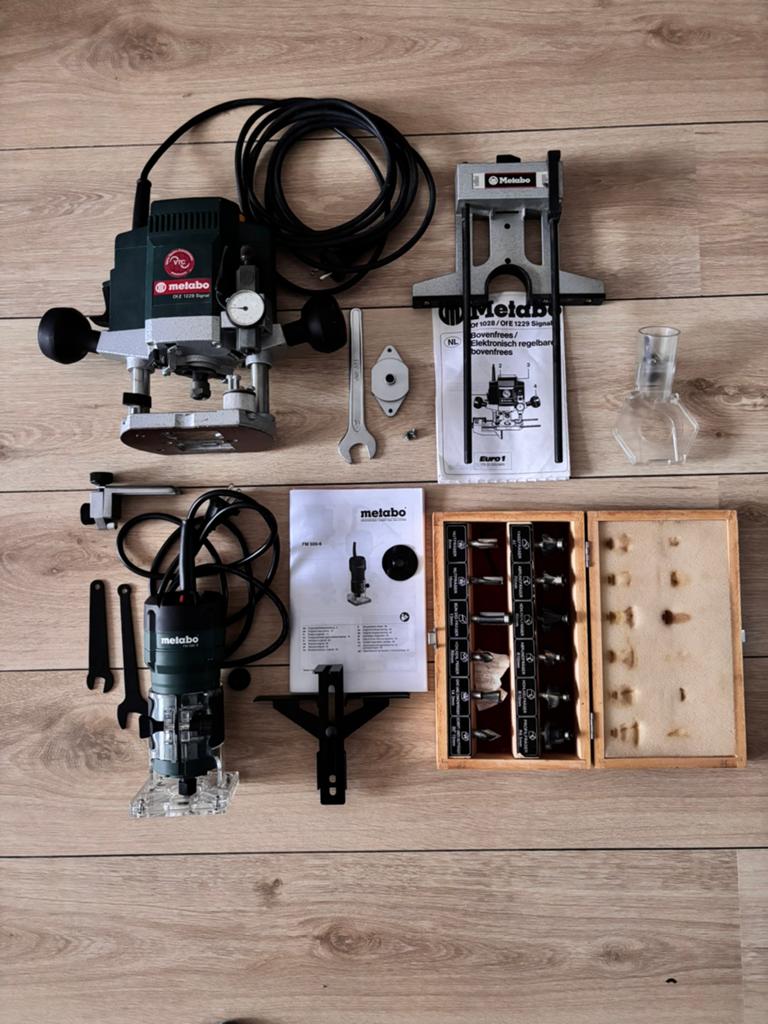 Bovenfrees en kantfrees Metabo OfE1229 en FM500-6, Ophalen of Verzenden, Nieuw, Elektrisch, Bovenfrees