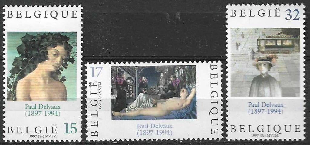Belgie 1997 - Yvert/OBP 2699-2701 - Paul Delvaux (PF), Verzenden, Postfris, Kunst