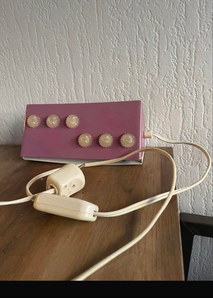 Retro wandlamp met sterretjes - Paars/wit, Ophalen of Verzenden, Gebruikt, Metaal