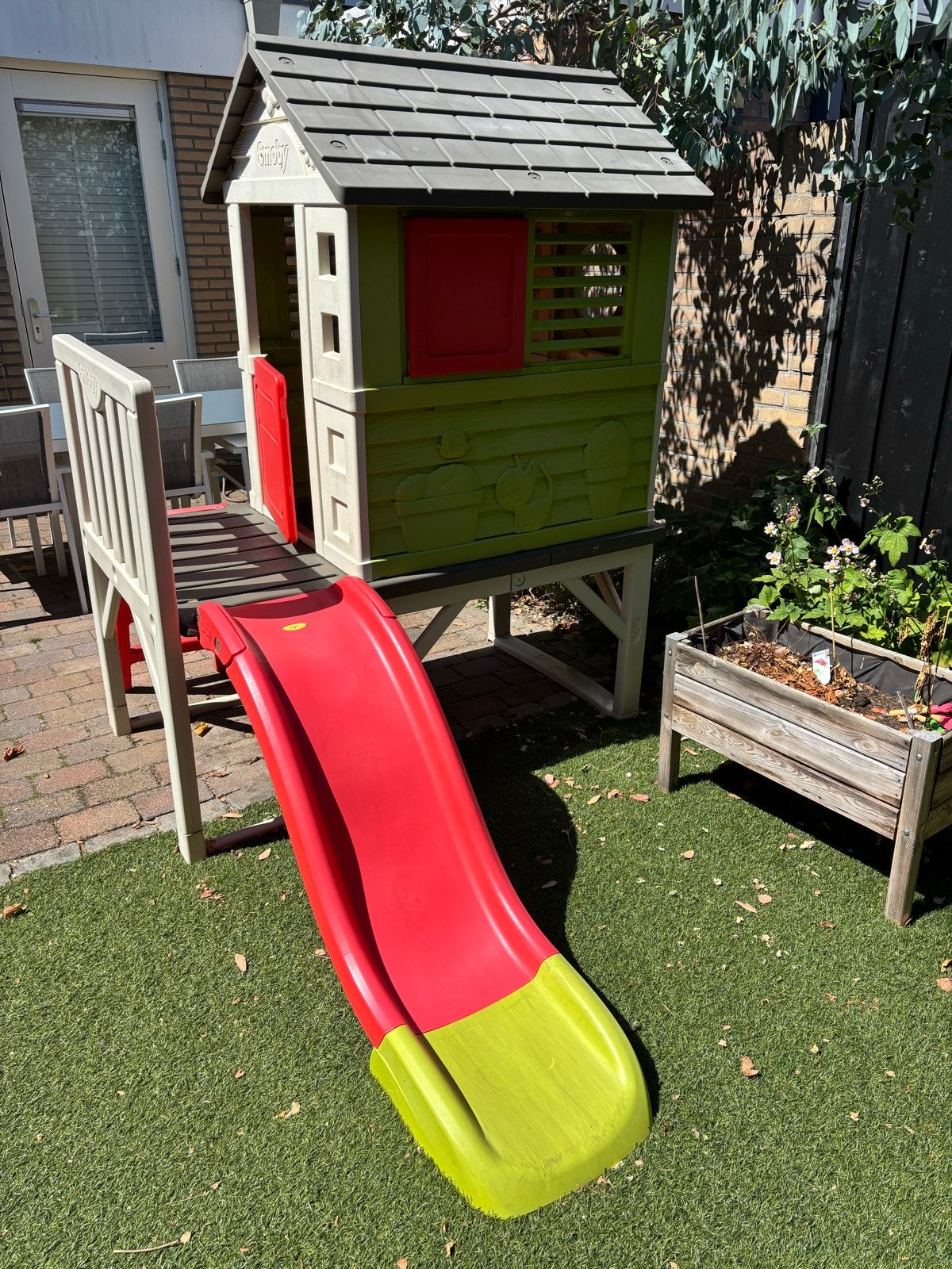 Smoby Speelhuisje met Glijbaan voor Kinderen, Ophalen, Gebruikt, Glijbaan