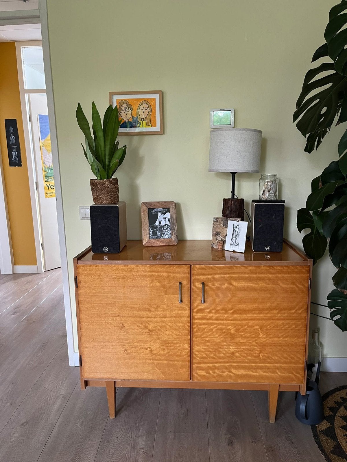Vintage houten dressoir, mid-century, Gebruikt, 100 tot 150 cm, Ophalen of Verzenden, Mid-century