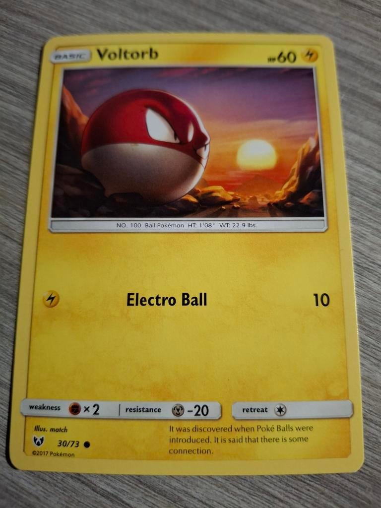Pokémon Kaart Voltorb 30/73 - Electro Ball, Ophalen of Verzenden, Zo goed als nieuw, Losse kaart