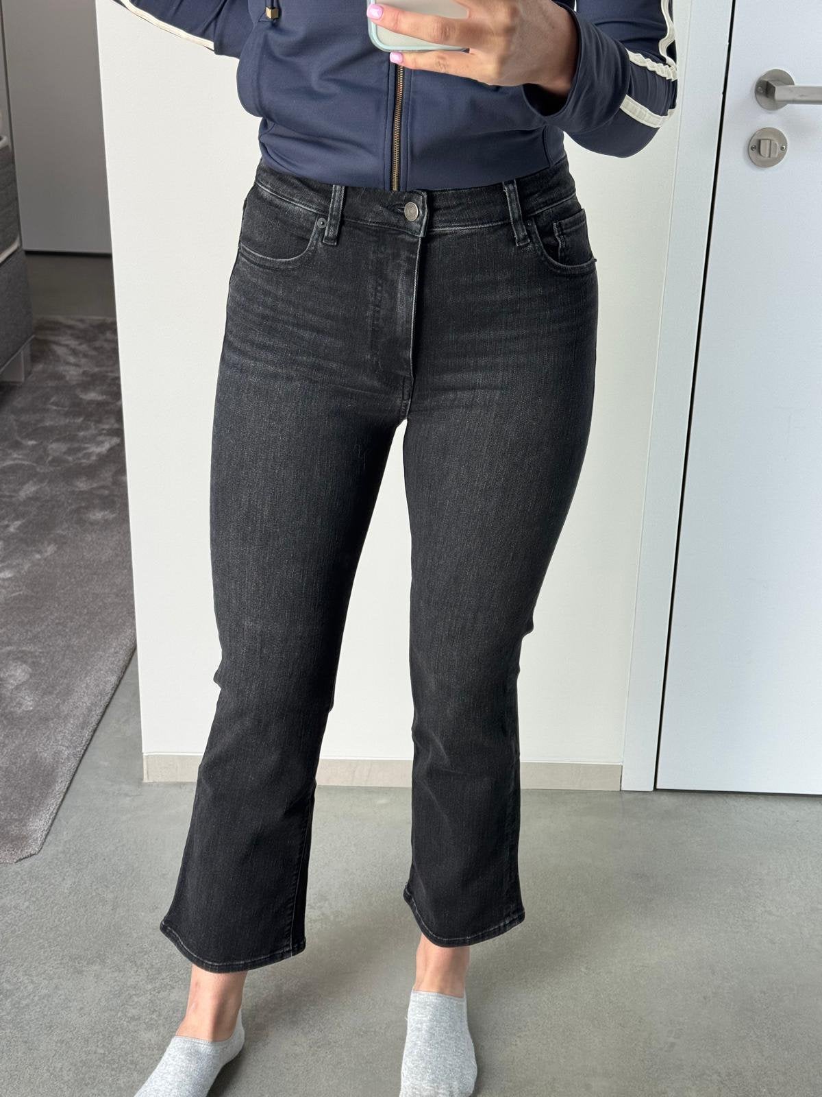 FRAME THE REBOOT CROP JEANS maat 28, Kleding | Dames, Ophalen of Verzenden, Zo goed als nieuw, Grijs, W28 - W29 (confectie 36)