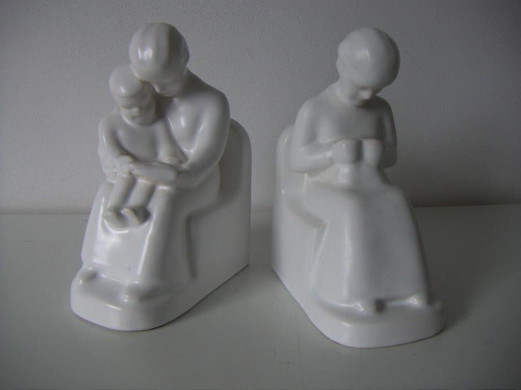 Plateel keramiek boekensteunen van Fransje Carbasius., Antiek en Kunst, Curiosa en Brocante, Ophalen of Verzenden