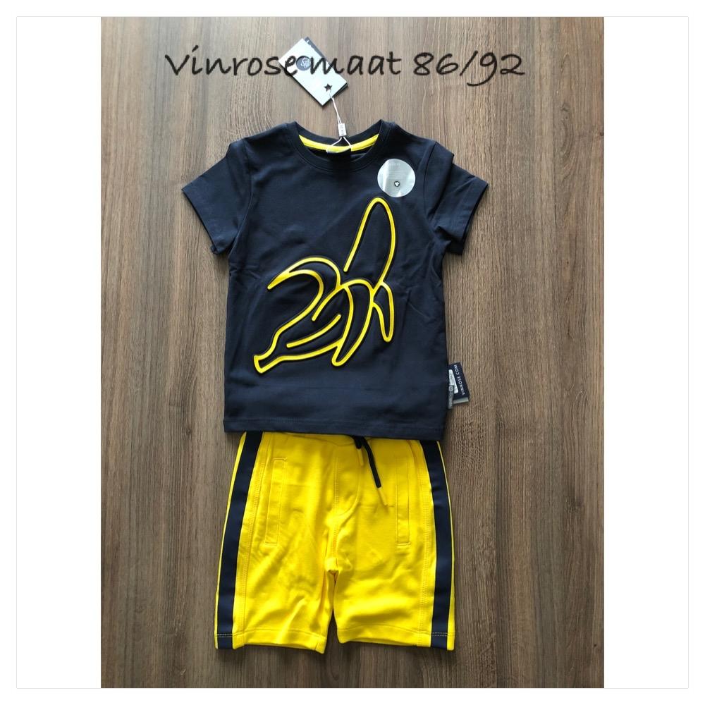 Vinrose Zomer Setje Maat 86/92 - Banaan Design, Kinderen en Baby's, Babykleding | Maat 86, Ophalen of Verzenden, Nieuw, Jongetje
