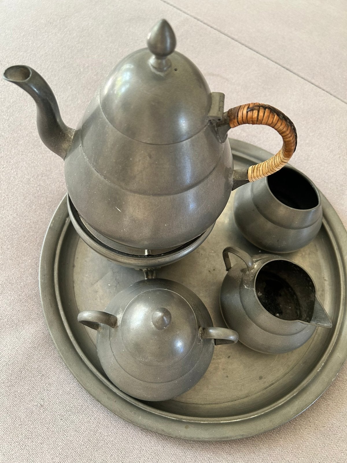 Zuiver Tin Loch Tollenaar Amsterdam thee servies, Antiek en Kunst, Antiek | Tin, Ophalen of Verzenden