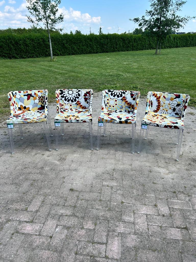 4* Design Kartell Mademoiselle stoelen – Philippe Starck, Ophalen, Stof, Gebruikt, Overige kleuren