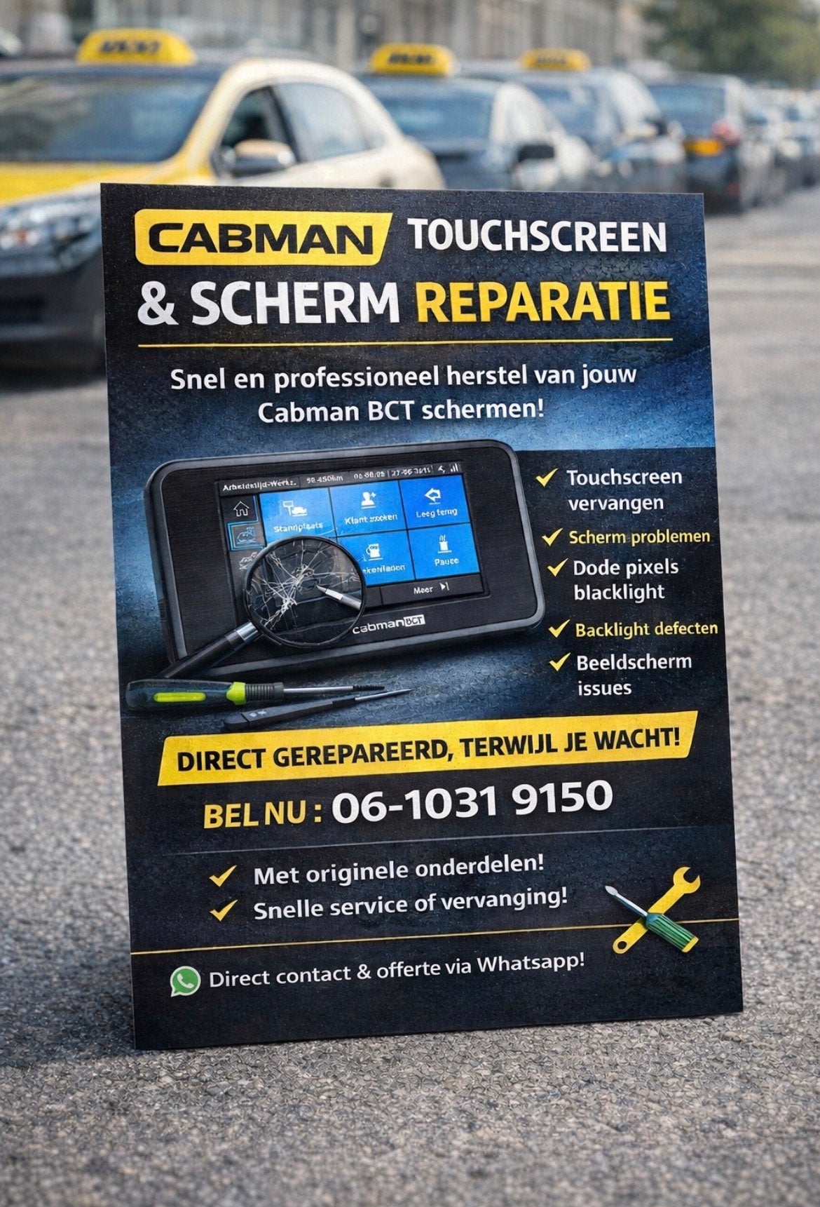 BCT CABMAN SCHERM, Auto diversen, Ophalen of Verzenden, Zo goed als nieuw