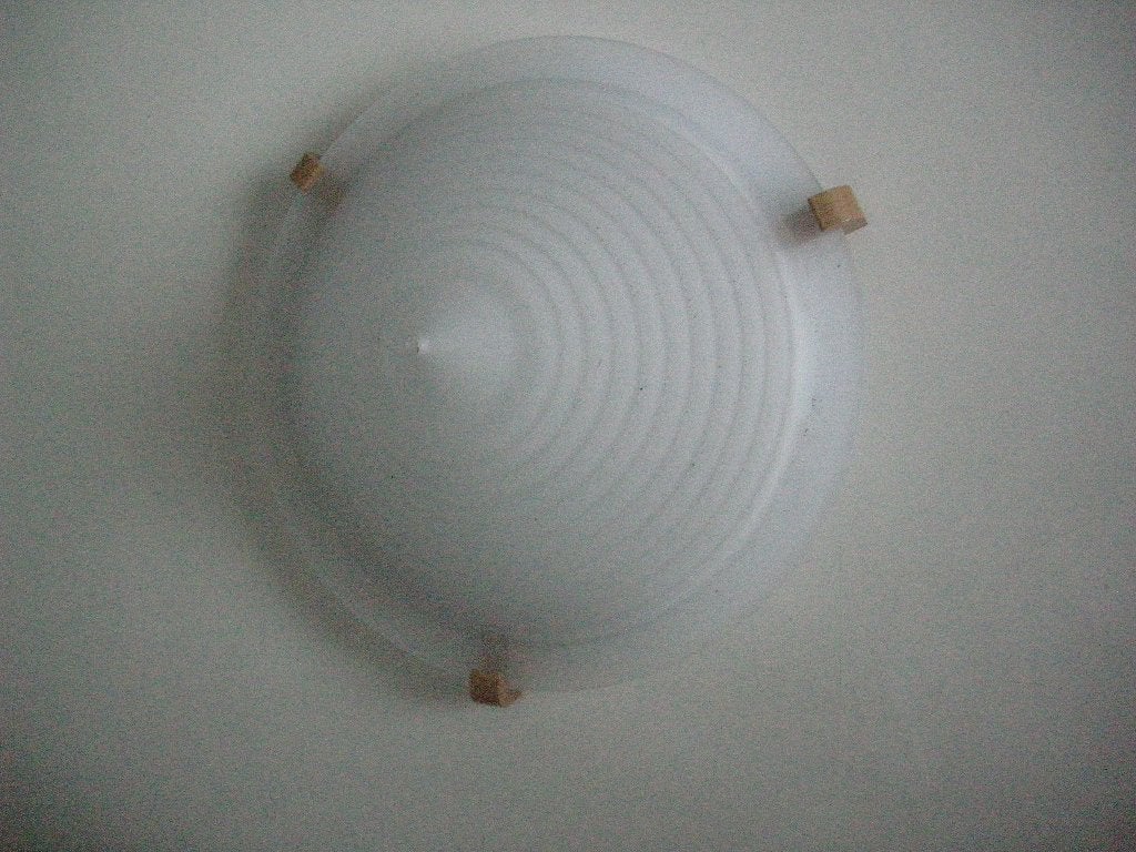 Lamp dikke witte glas Ikea Memphis design '80 - zgan, Ophalen, Design, E27 (groot), Wit