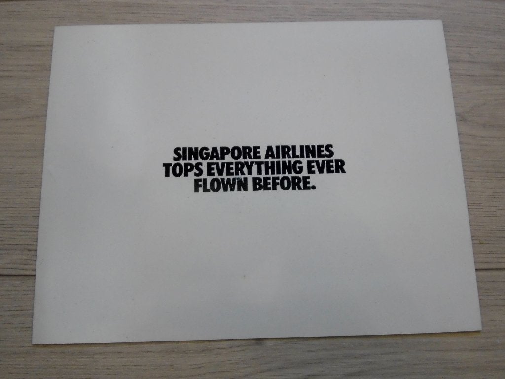Brochure Singapore Airlines Big Top Boeing 747, Verzenden, Zo goed als nieuw, Boek of Tijdschrift