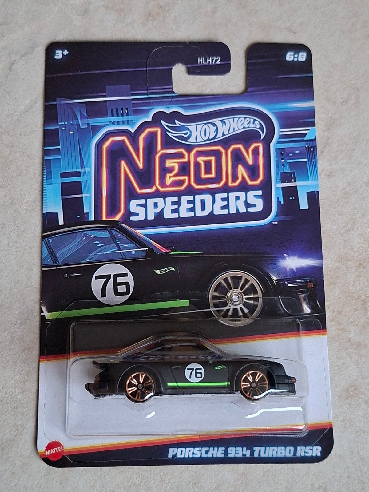 Hot Wheels Neon Speeders Porsche 934 Turbo RSR, Ophalen of Verzenden, Nieuw, Auto