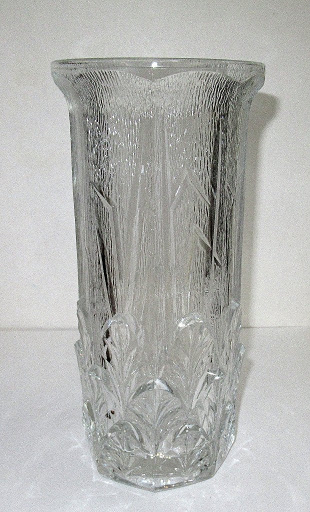 Retro Fidenza massief glazen vaas Italy van de 70 jaren., Ophalen of Verzenden