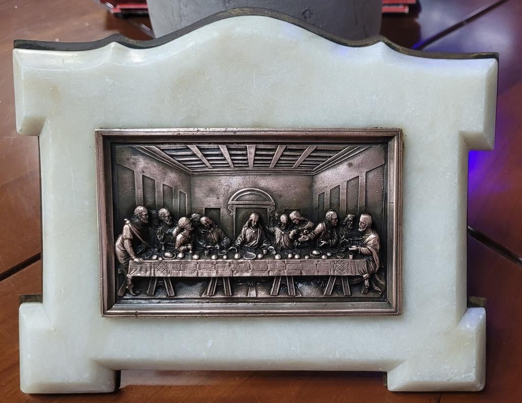 Het Laatste Avondmaal Marmeren Plaquette, Ophalen of Verzenden