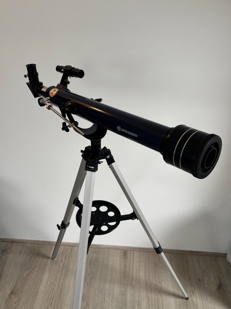 Zgan Bresser Achromat Refractor telescoop 60/700 met statief, Ophalen, Lenzentelescoop (refractor), Met statief, Zo goed als nieuw