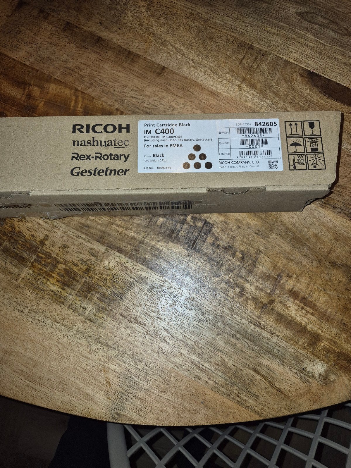 Ricoh IM C400 Zwarte Toner Cartridge - Nieuw, Ophalen of Verzenden, Nieuw, Laserprinter, Ricoh