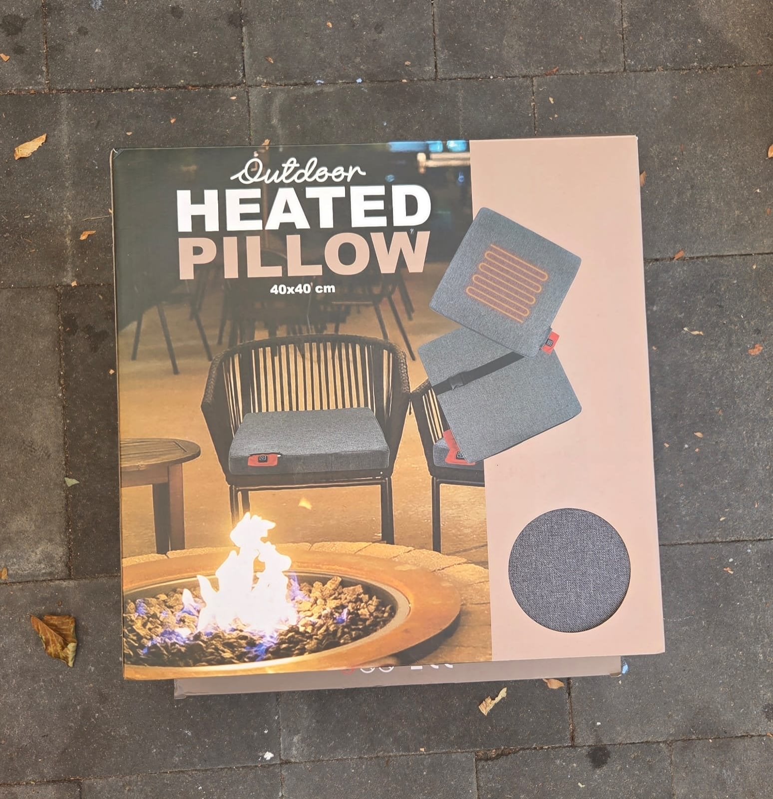 Verwarmd buitenkussen 40x40 cm - Ideaal voor terras, Tuin en Terras, Ophalen of Verzenden, Nieuw