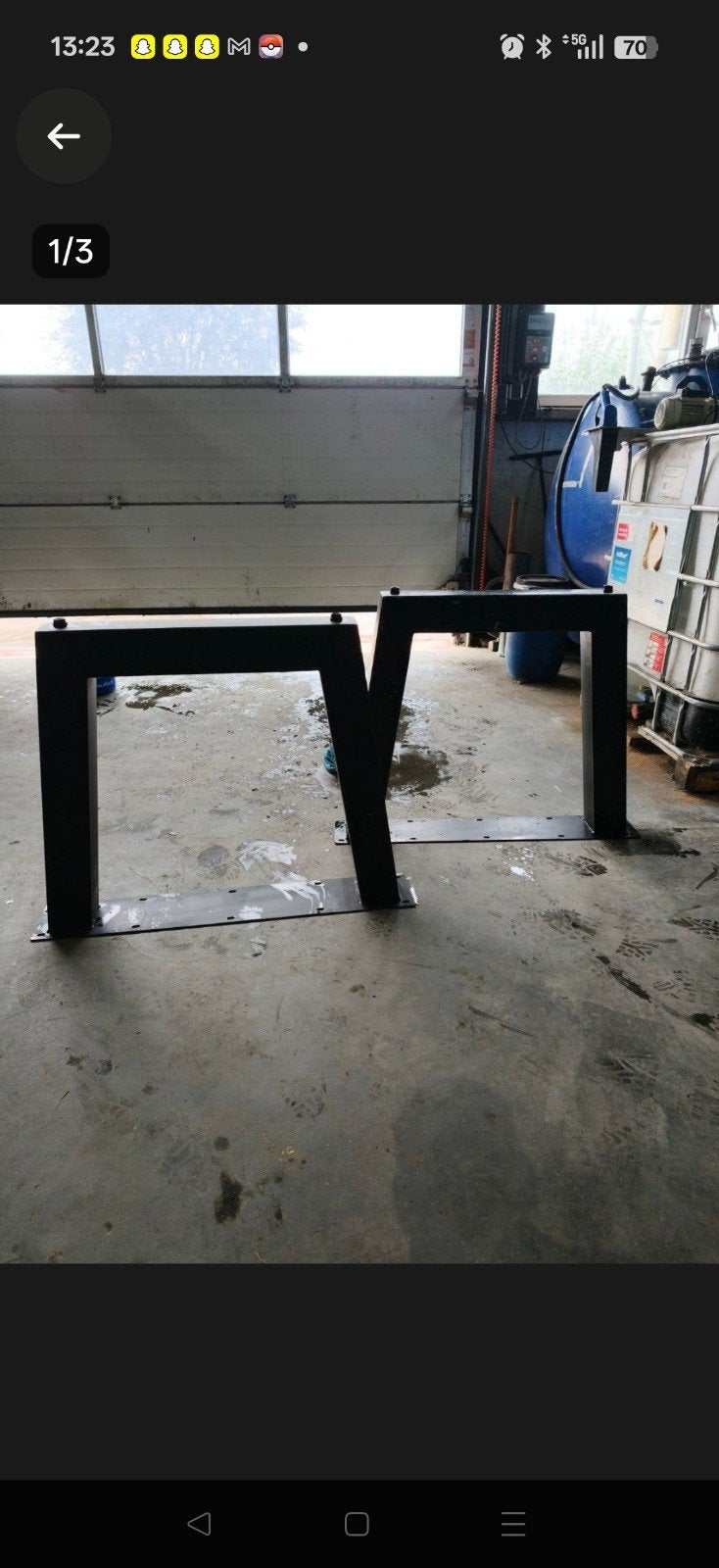 Metalen onderstel/frame voor tafel of werkbank