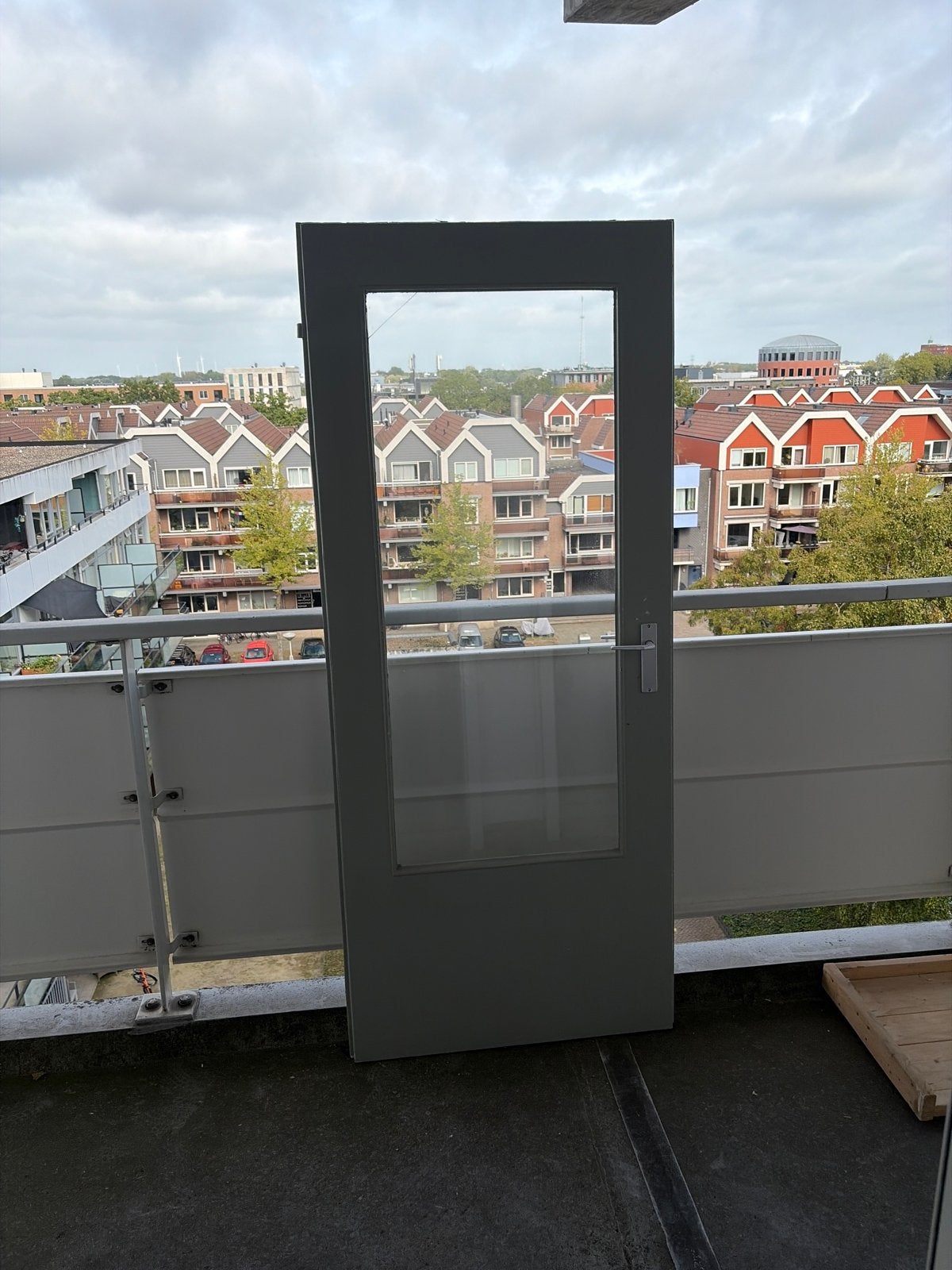 Gratis binnendeur met glas, Ophalen, Gebruikt, Hout, Binnendeur