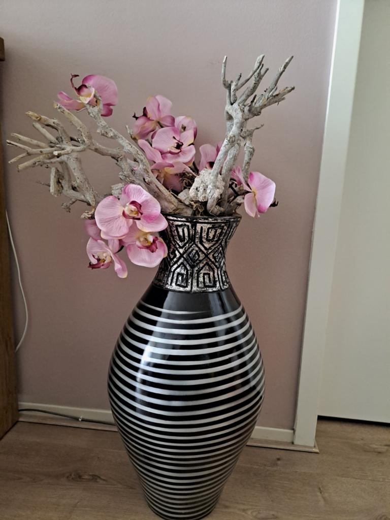 Supermooie vaas, Huis en Inrichting, Woonaccessoires | Vazen, Ophalen, Overige materialen, 50 tot 75 cm, Zwart
