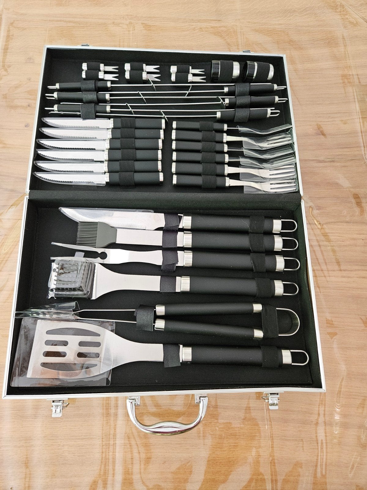 F.R.L. 33-delige RVS BBQ tool set in Aluminium Koffer, Ophalen of Verzenden, Nieuw, F.R.L.