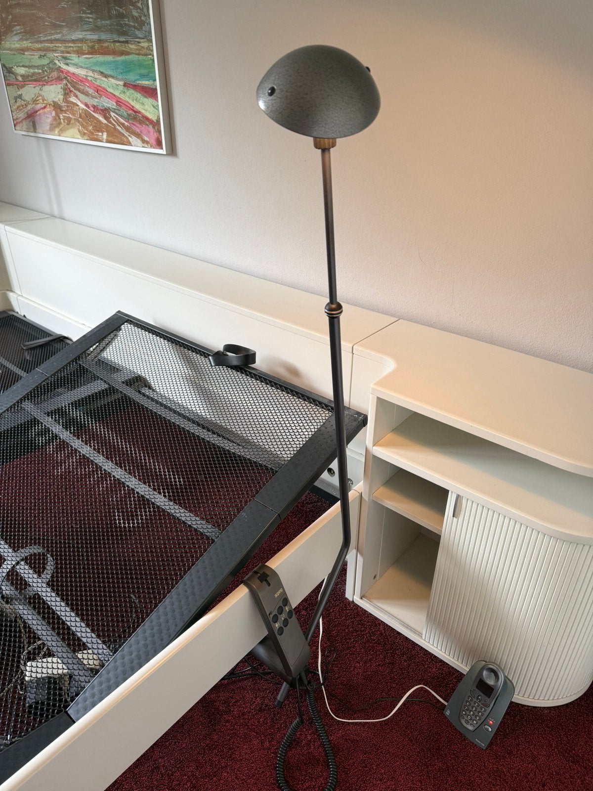 Tweepersoons wit bed Auping, Ophalen, Wit, Tweepersoons, 180 cm