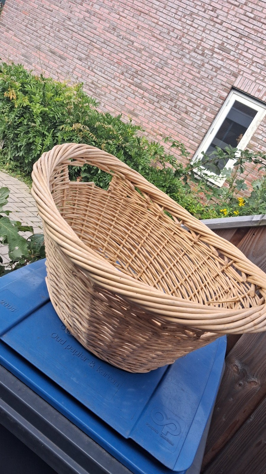 Gebruikte rieten mand, Ophalen, Gebruikt, Mand, Riet
