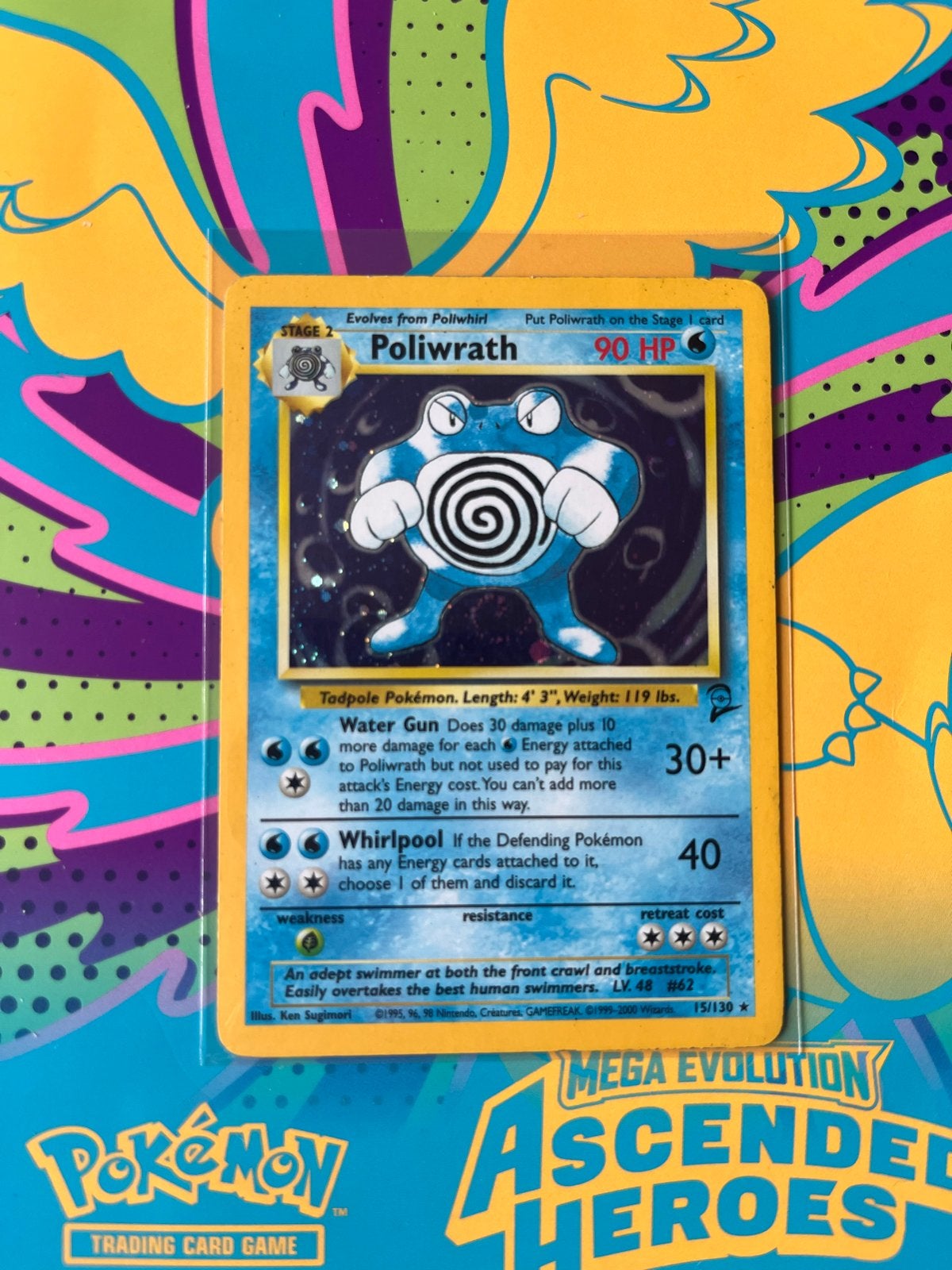 Poliwrath Base Set 2 15/102 - Pokémon, Verzenden, Gebruikt, Losse kaart