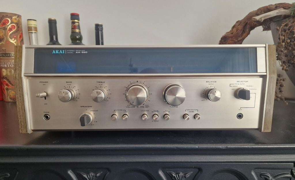 AKAI AA-920 vintage monster receiver, Ophalen of Verzenden, Gebruikt, Minder dan 60 watt, Overige merken