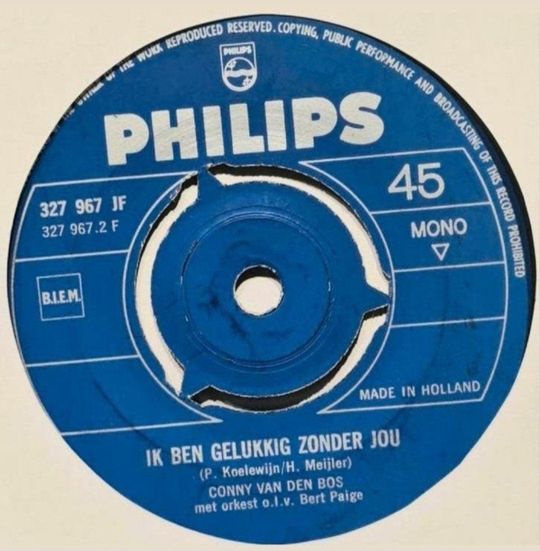 CONNY VAN DEN BOS - IK BEN GELUKKIG ZONDER JOU X, Ophalen of Verzenden, Gebruikt, 7 inch