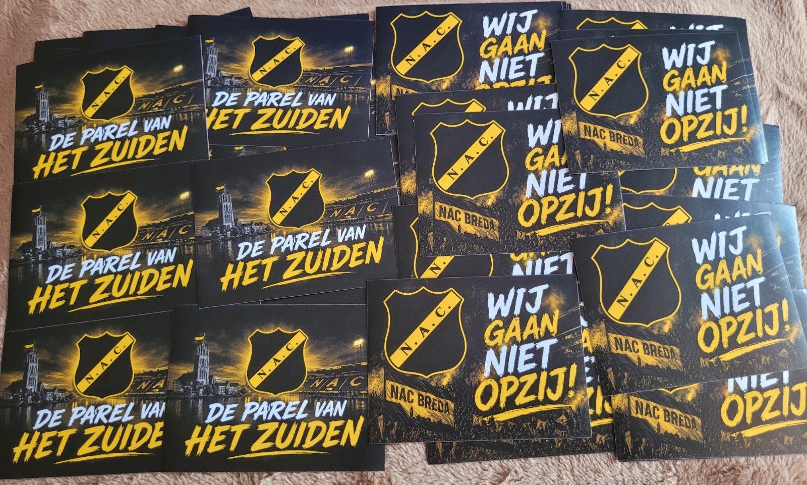 NAC Breda Stickers  2 verschillende varianten, Ophalen of Verzenden, Nieuw, Sport