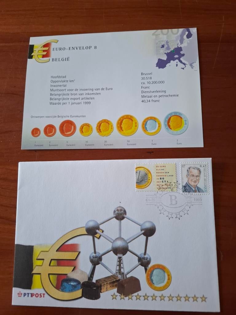PTT Post Euro-Enveloppen België, Oostenrijk etc, Postzegels en Munten, Ophalen of Verzenden, Onbeschreven, Europa