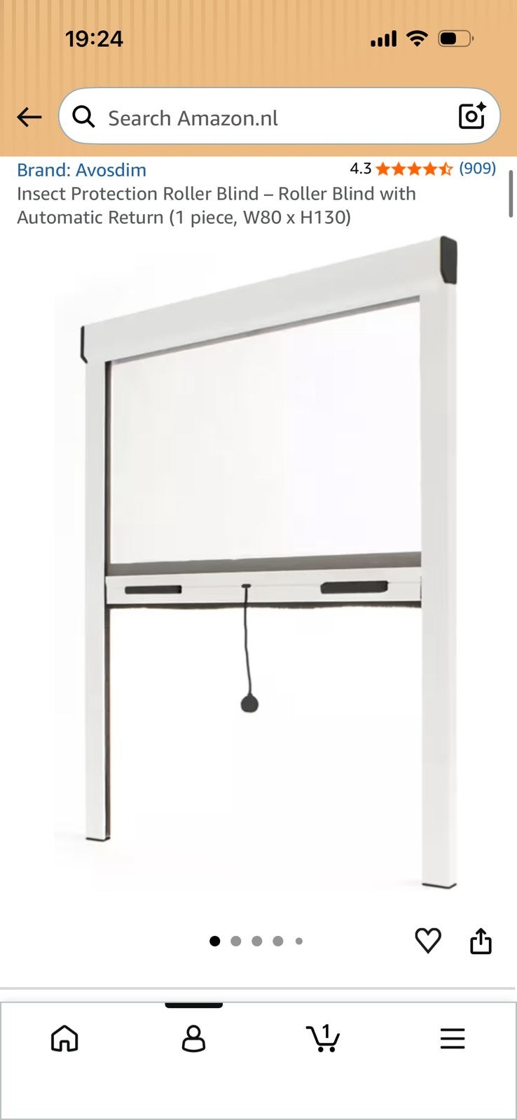 Aluminium rolhor, w80 x h130, nieuw, in de originele doos, Ophalen of Verzenden, Nieuw, Overige typen, Minder dan 200 cm