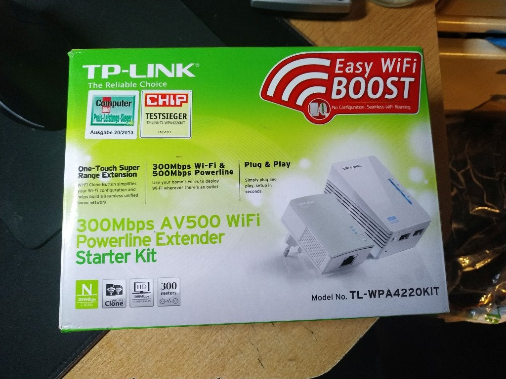 Tp-link TL WPA4220 AV500 Powerline starter set, Ophalen of Verzenden, Nieuw, Tp link