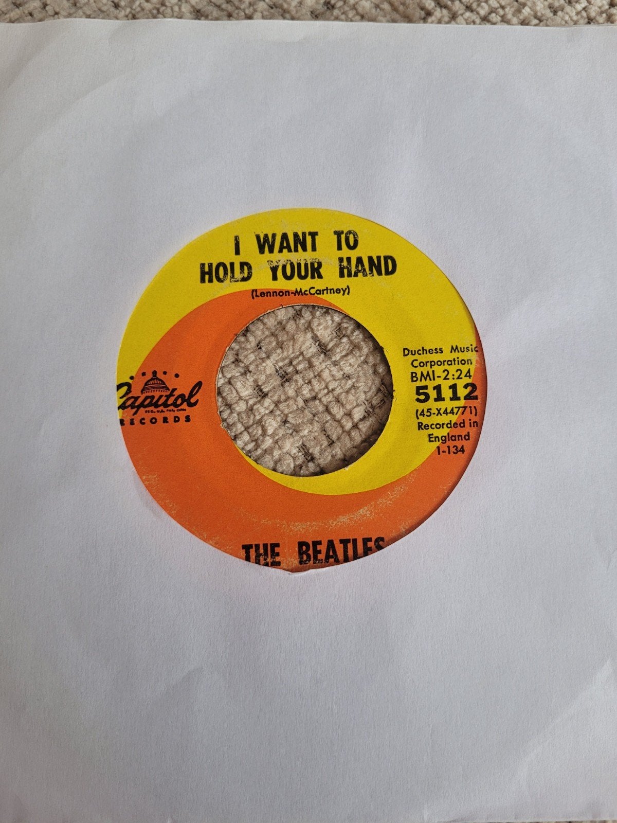 The Beatles I Want To Hold Your Hand I Saw Her Standing T, Cd's en Dvd's, Gebruikt, Pop, 7 inch, Ophalen of Verzenden