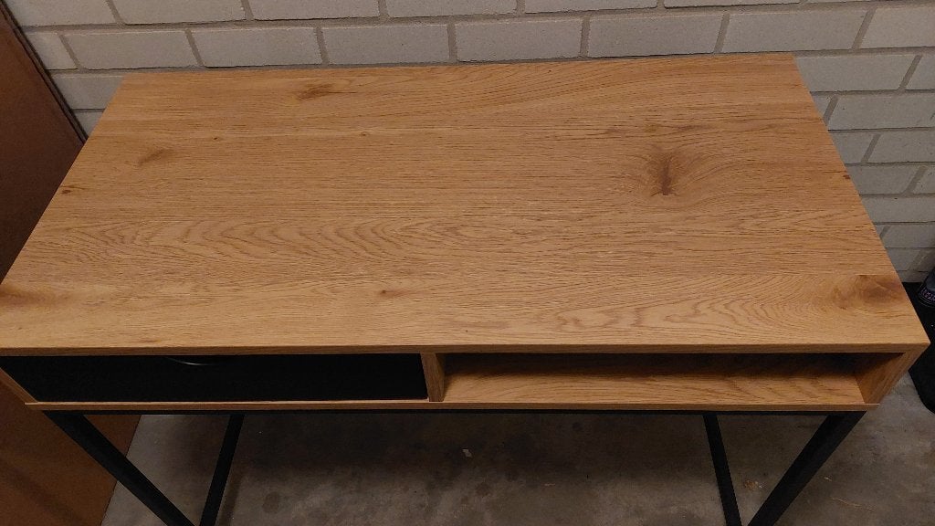 Bureau, Ophalen, Metaal, Zo goed als nieuw, Beige