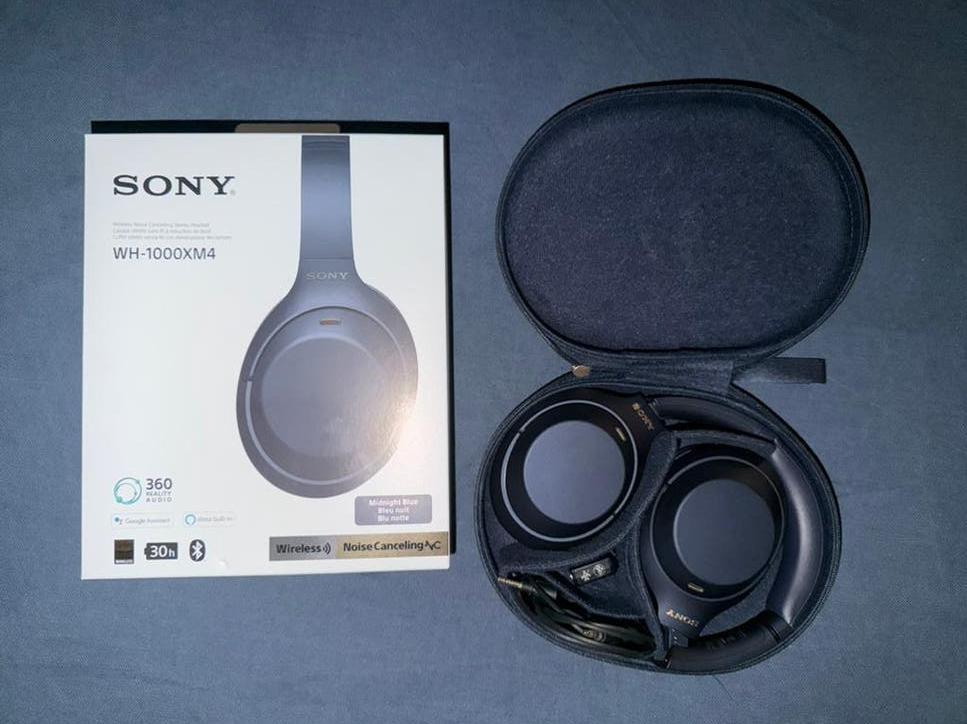 Nieuwe Sony WH-1000XM4 Blauw NC Koptelefoon, Audio, Tv en Foto, Koptelefoons, Bluetooth, Nieuw, Ophalen of Verzenden, Over oor (circumaural)