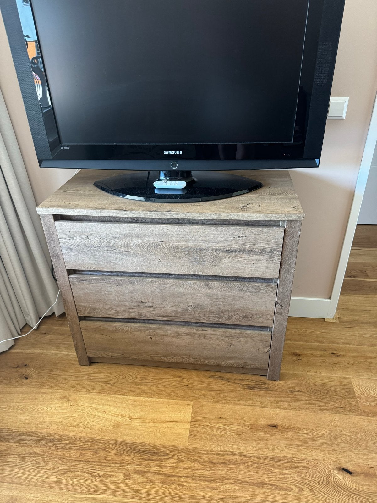 Houten ladekast met 3 lades JYSK, Ophalen, Gebruikt, 50 tot 100 cm, Minder dan 100 cm