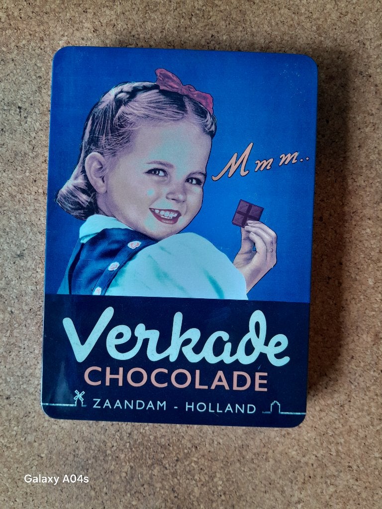 blik verkade chocolade, Verzamelen, Ophalen of Verzenden, Gebruikt, Overige, Verkade