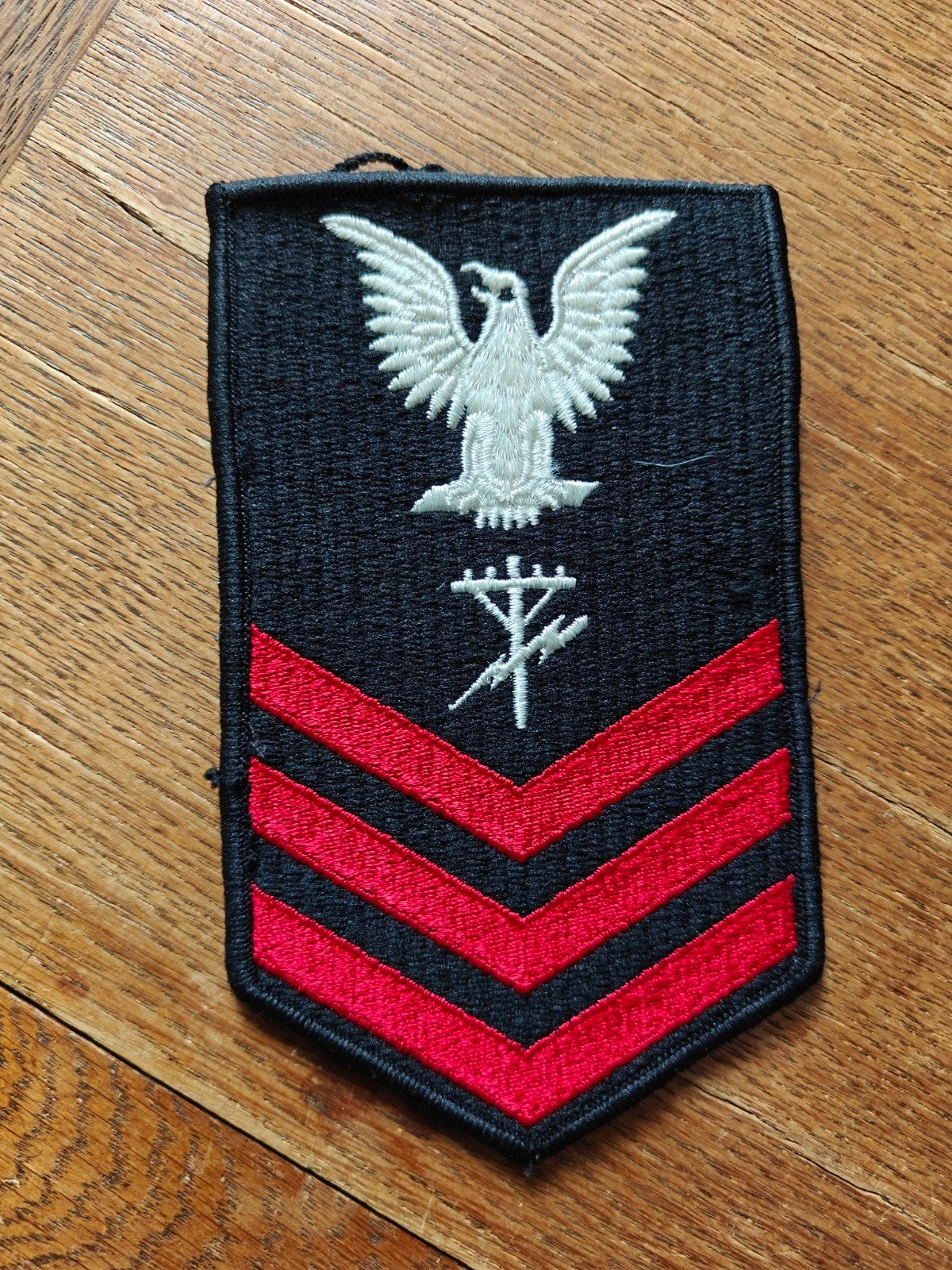 Navy rang patch zwart 36, Ophalen of Verzenden, Marine, Amerika, Embleem of Badge